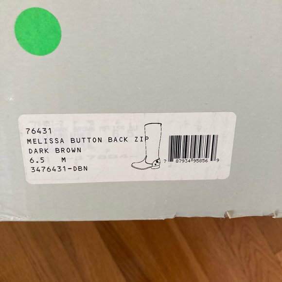 Frye Melissa Button Back Zip Leather Riding Boot - Picture 4 of 4